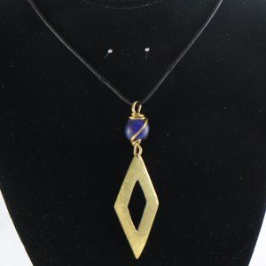 Unique Handmade Brass and Beads Geometric Adjustable Necklace